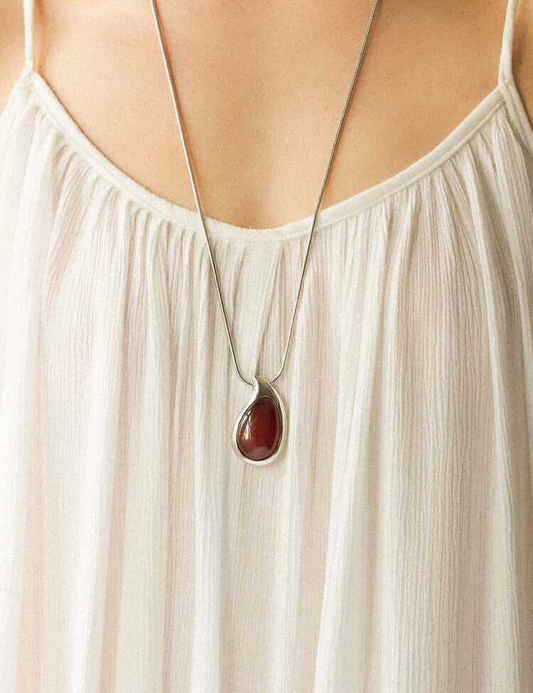 Agate Teardrop Necklace - Women's Necklaces - Someone & HerOwn