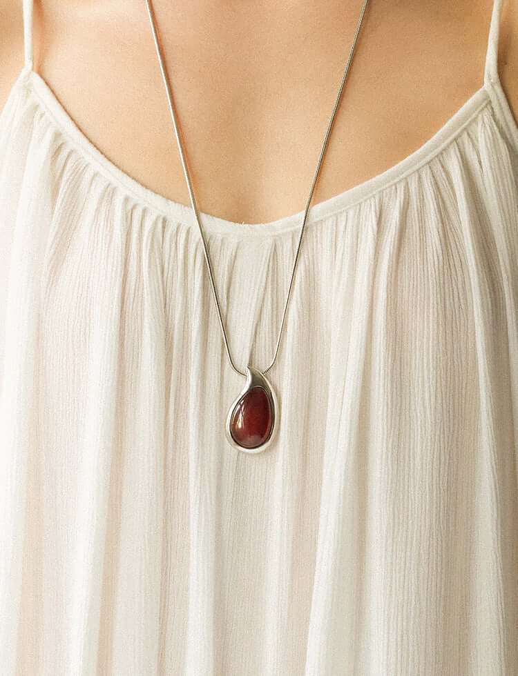 Agate Teardrop Necklace - Women's Necklaces - Someone & HerOwn