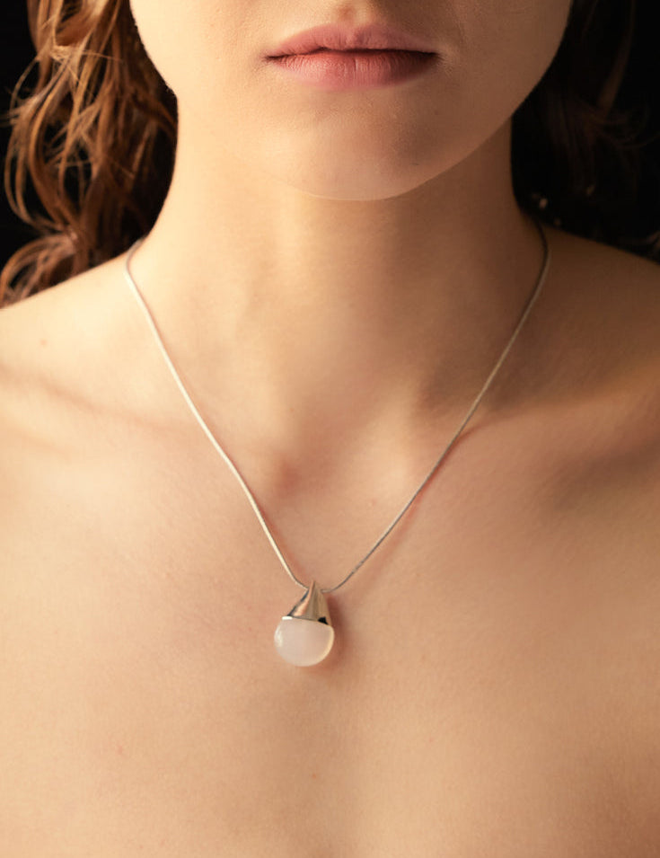 Two-Tone Agate Teardrop Necklace - Women's Necklaces - Someone & HerOwn