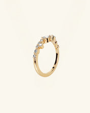 Pear Marquise Cluster Moissanite Ring