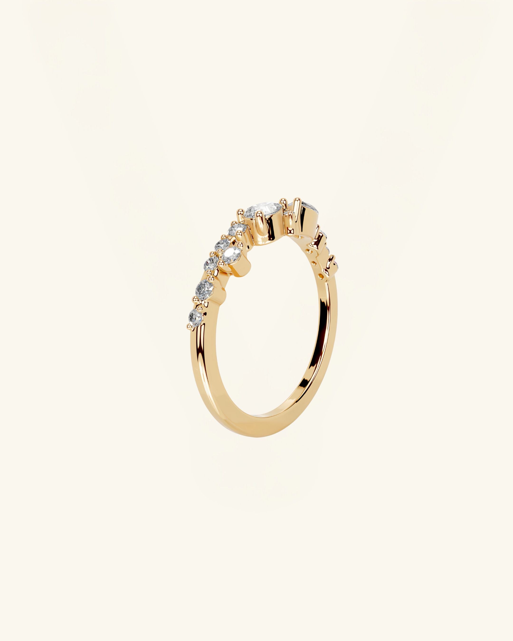 Pear Marquise Cluster Moissanite Ring