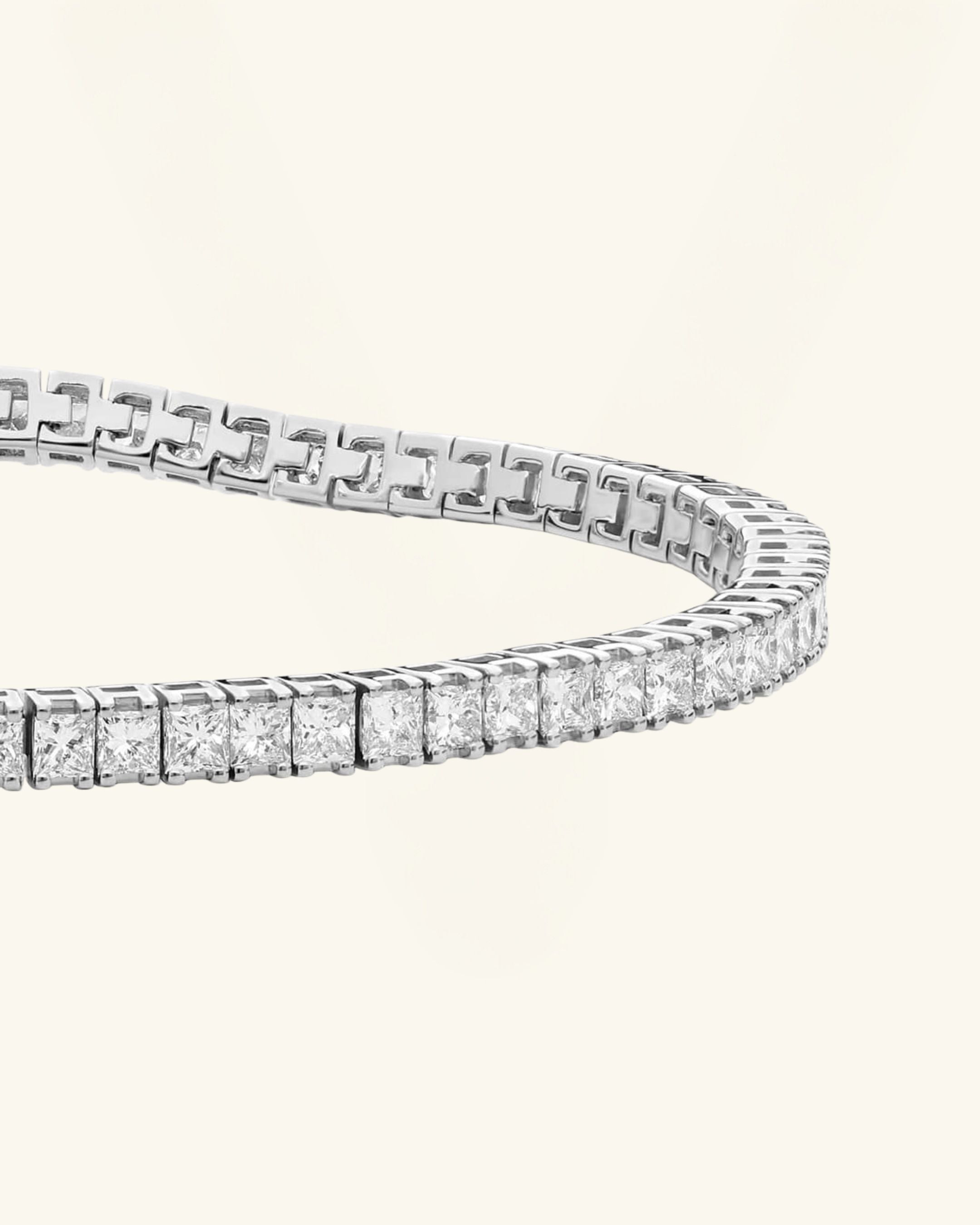 Princess Cut Moissanite Tennis Bracelet 2mm