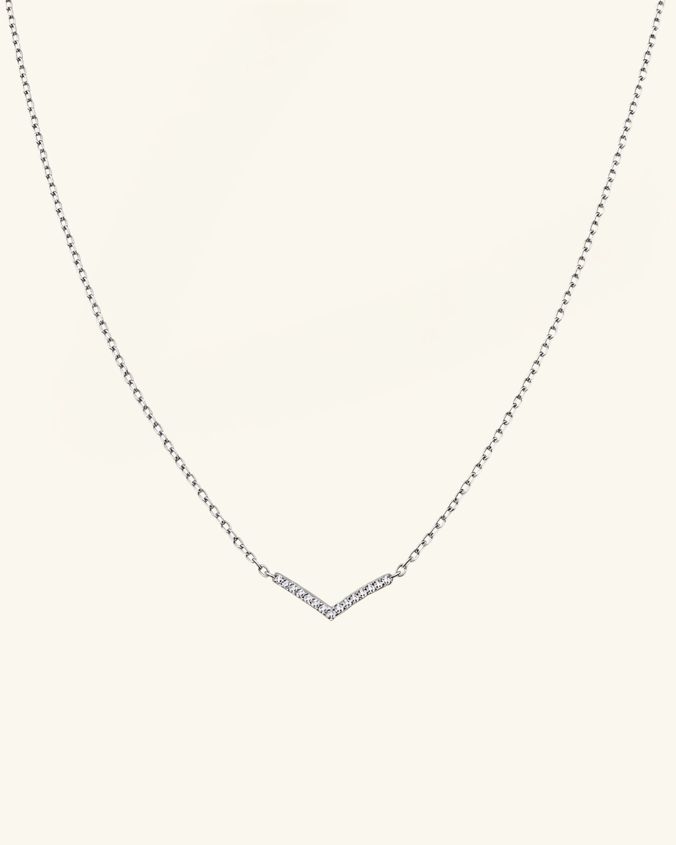 Pavé Moissanite Wishbone Necklace