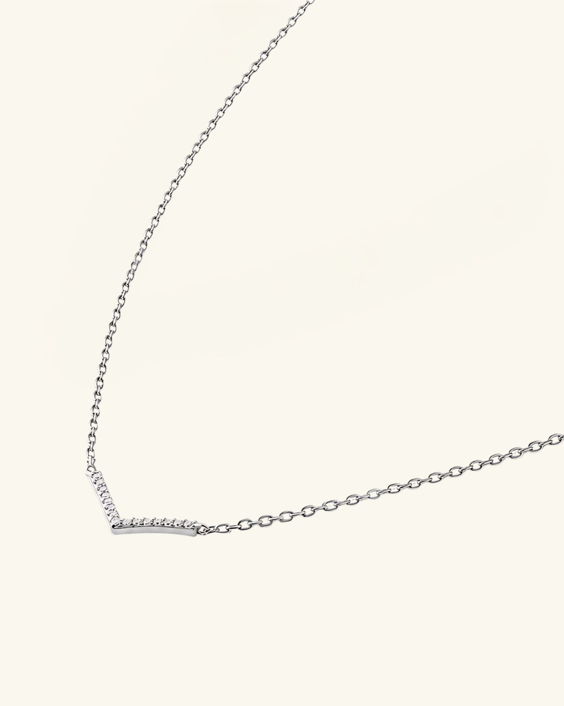 Pavé Moissanite Wishbone Necklace