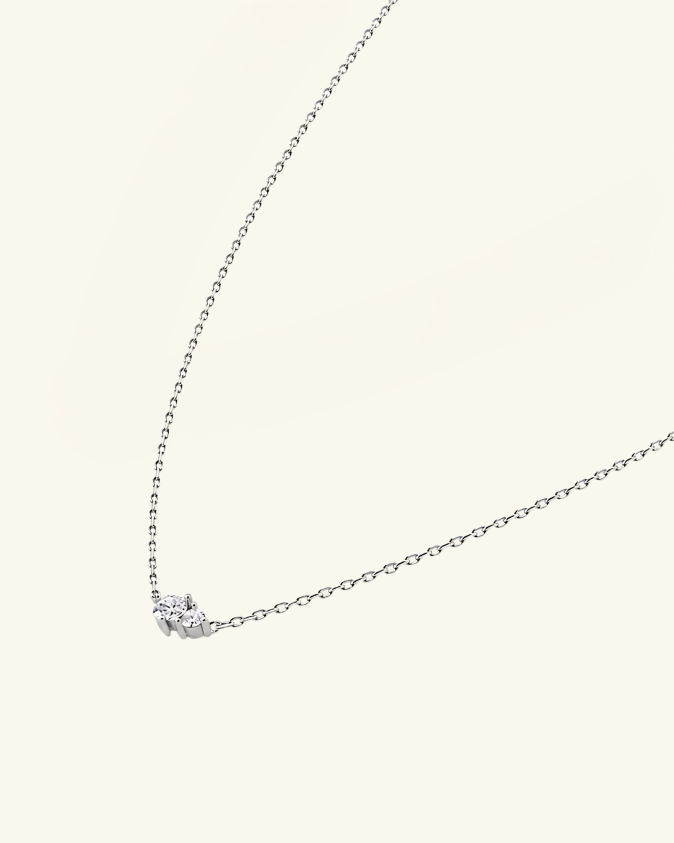 Moissanite Duo Necklace