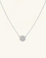 Pavé Moissanite Round Necklace
