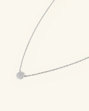 Pavé Moissanite Round Necklace