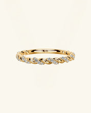 Pavé Moissanite Twisted Ring