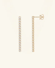 Moissanite Tennis Drop Earrings