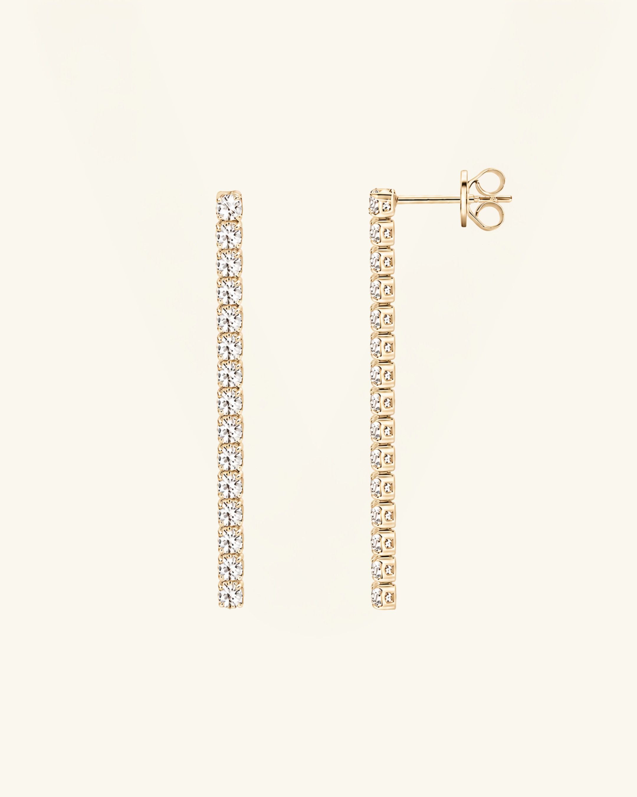 Moissanite Tennis Drop Earrings