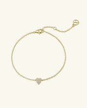 Heart Pavé Moissanite Bracelet
