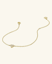 Heart Pavé Moissanite Bracelet
