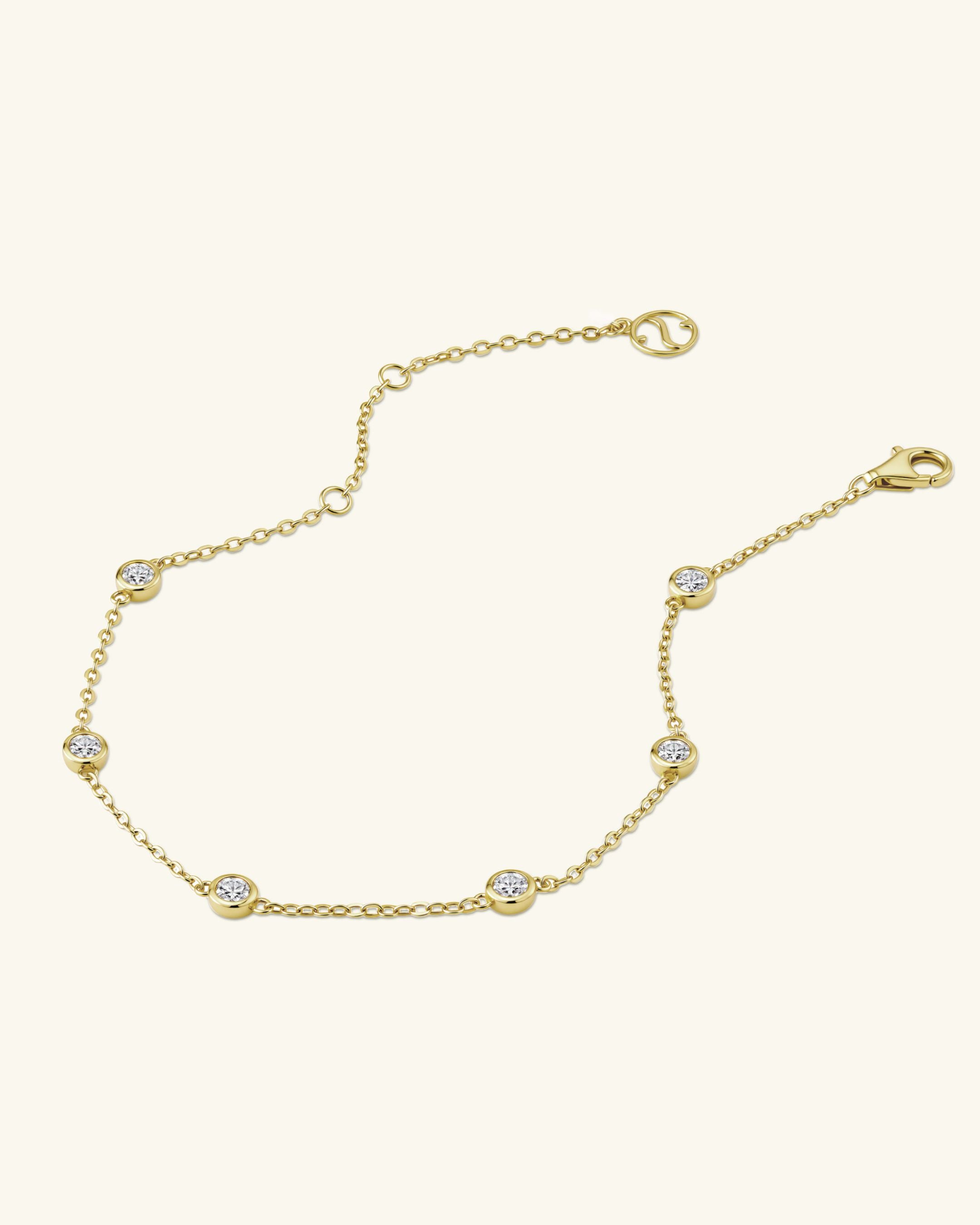 Multi Moissanite Station Bracelet