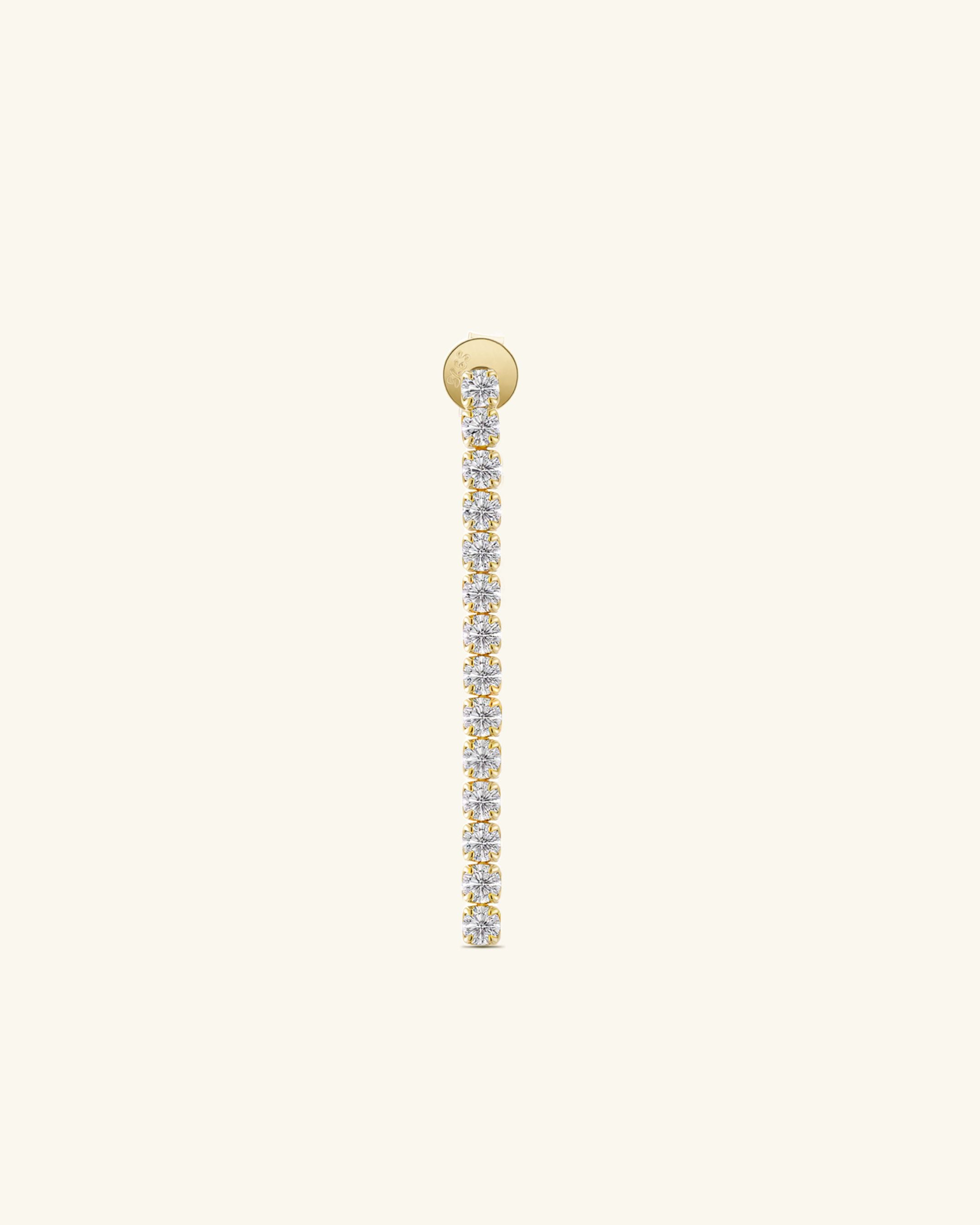 Moissanite Tennis Drop Earrings