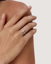 Moissanite Cross Ring