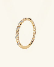 Pavé Moissanite Twisted Ring