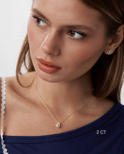 Pear Cut Moissanite Necklace