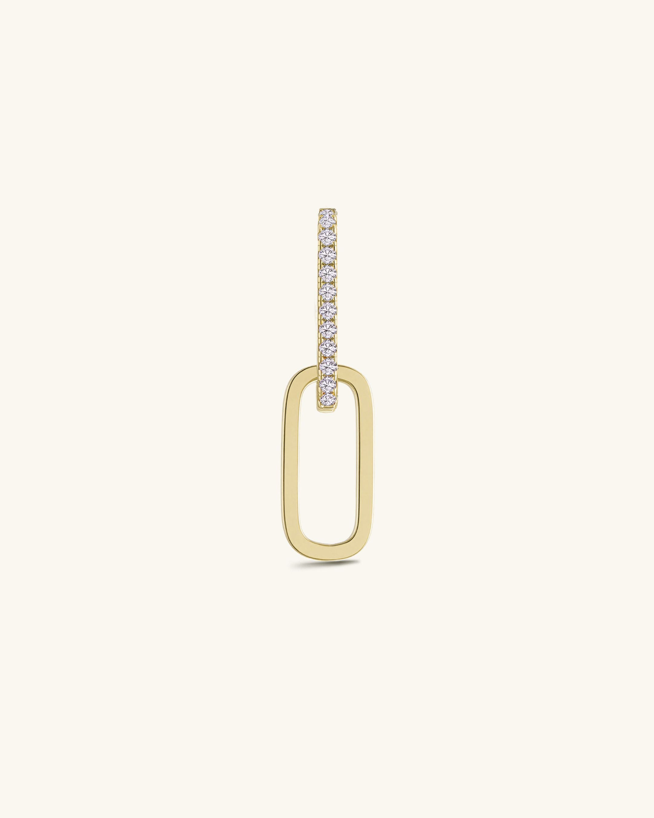 Multiway Pavé Link Moissanite Earrings