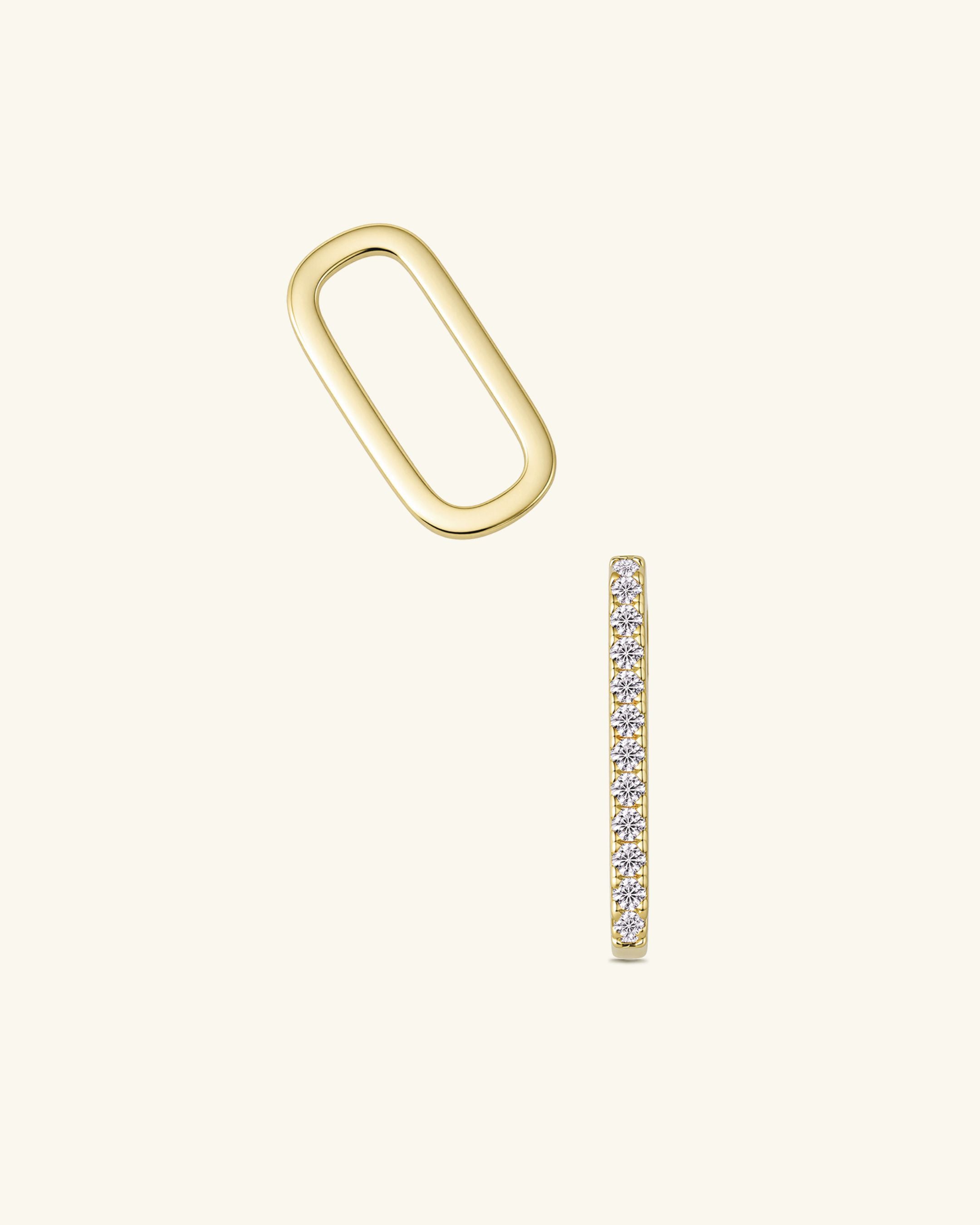 Multiway Pavé Link Moissanite Earrings