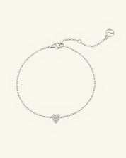 Heart Pavé Moissanite Bracelet