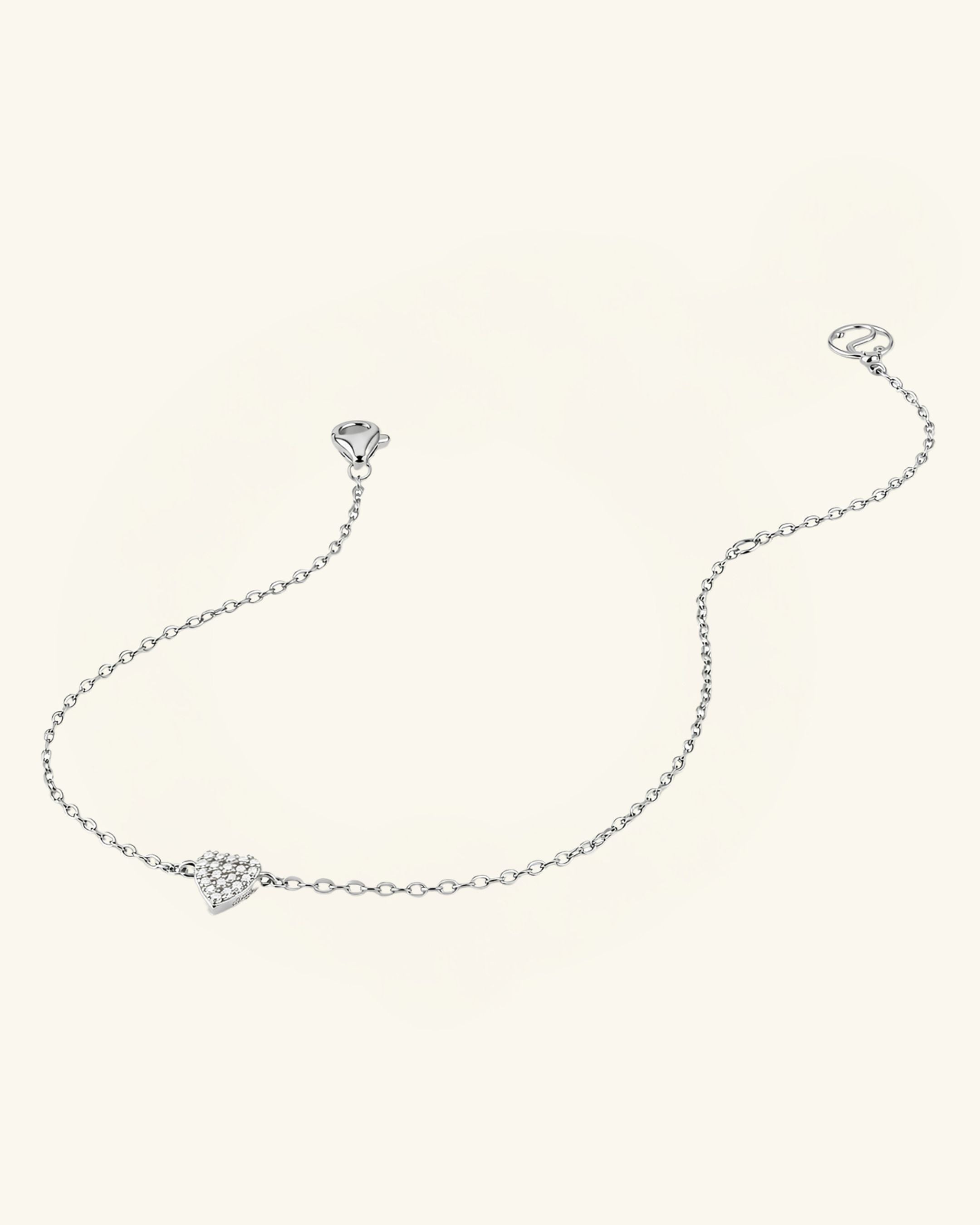 Heart Pavé Moissanite Bracelet