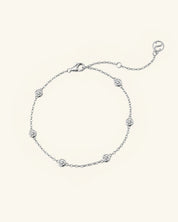Multi Moissanite Station Bracelet