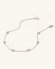 Multi Moissanite Station Bracelet