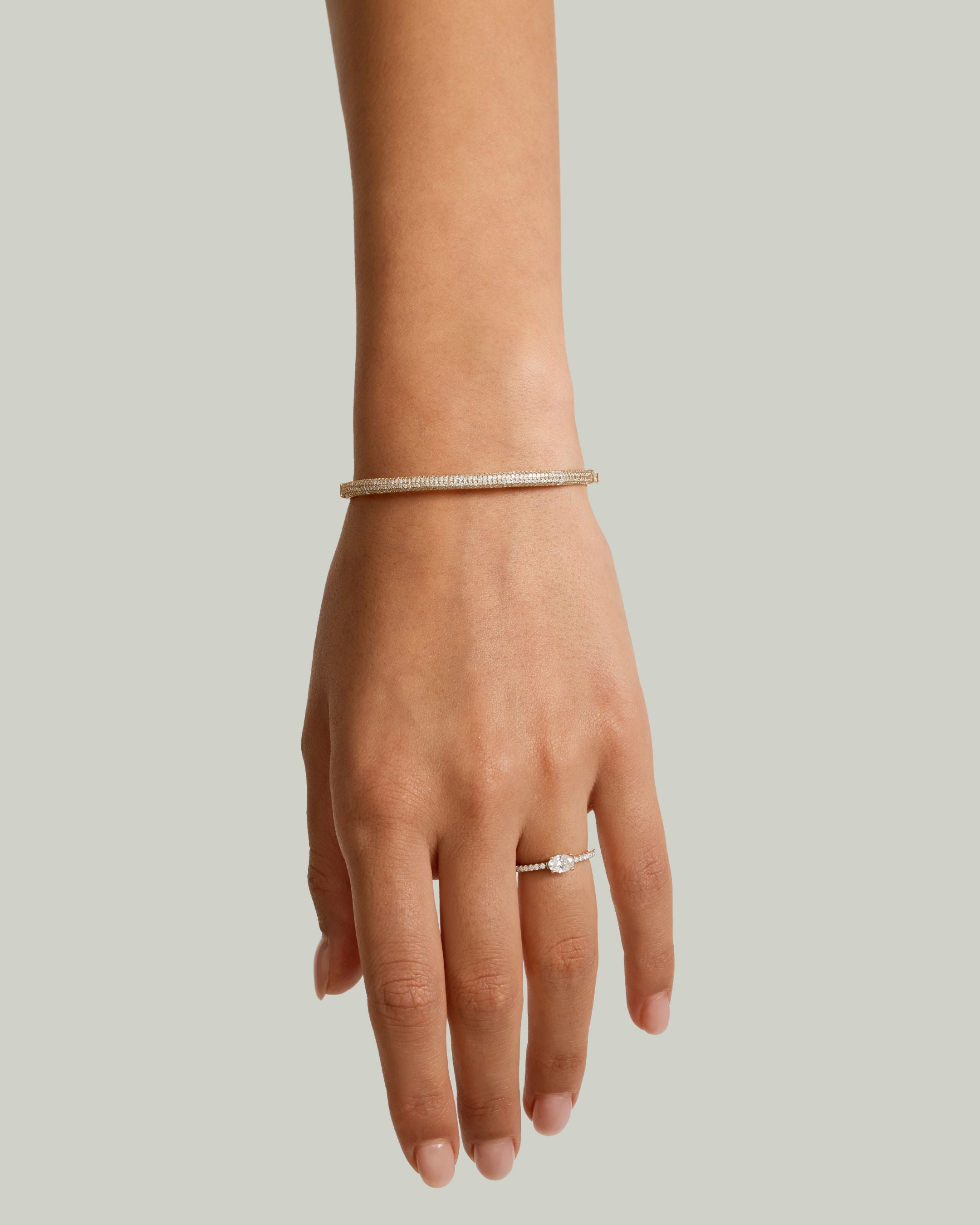 Pavé Moissanite Stackable Bangle