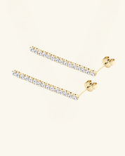 Moissanite Tennis Drop Earrings