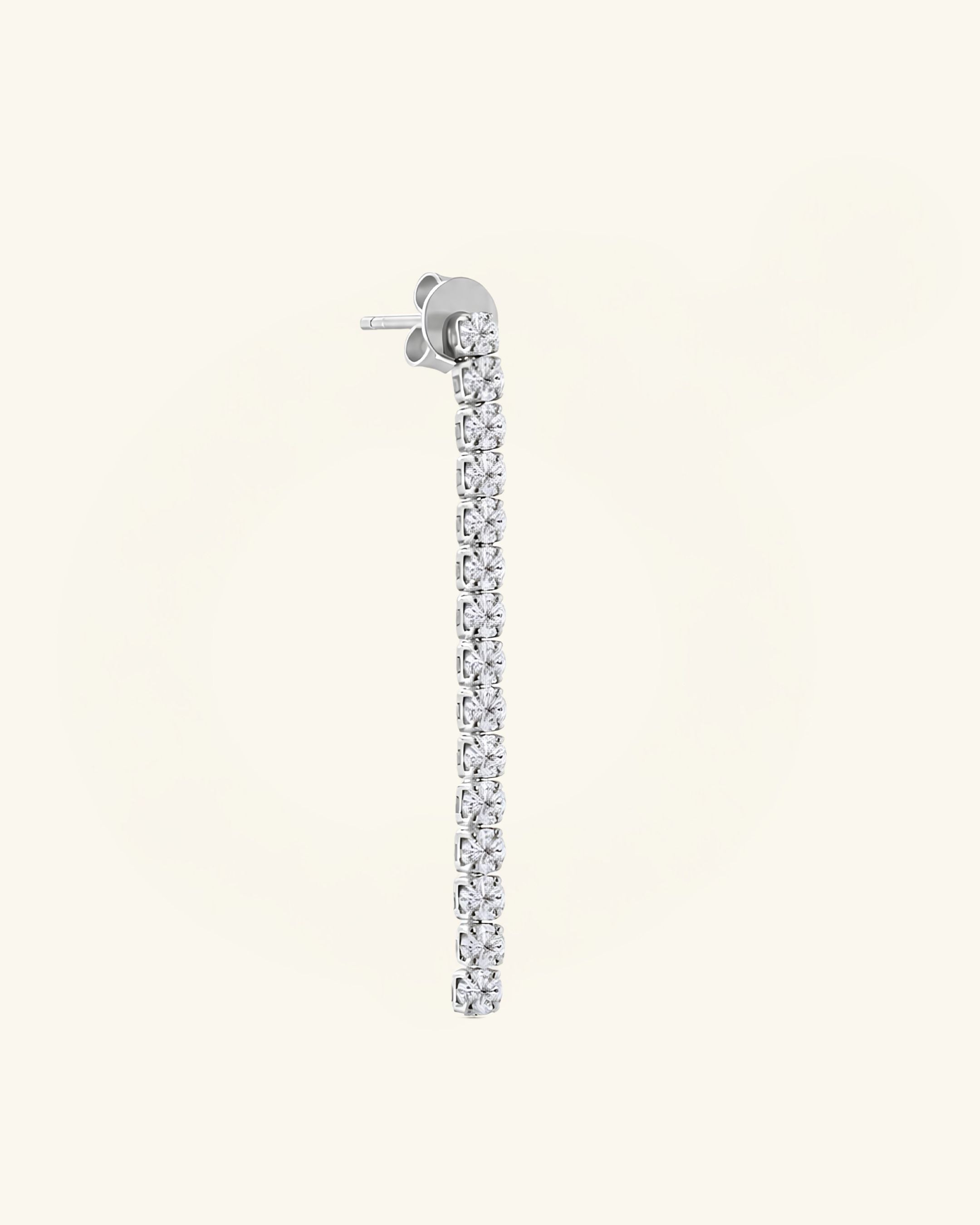Moissanite Tennis Drop Earrings