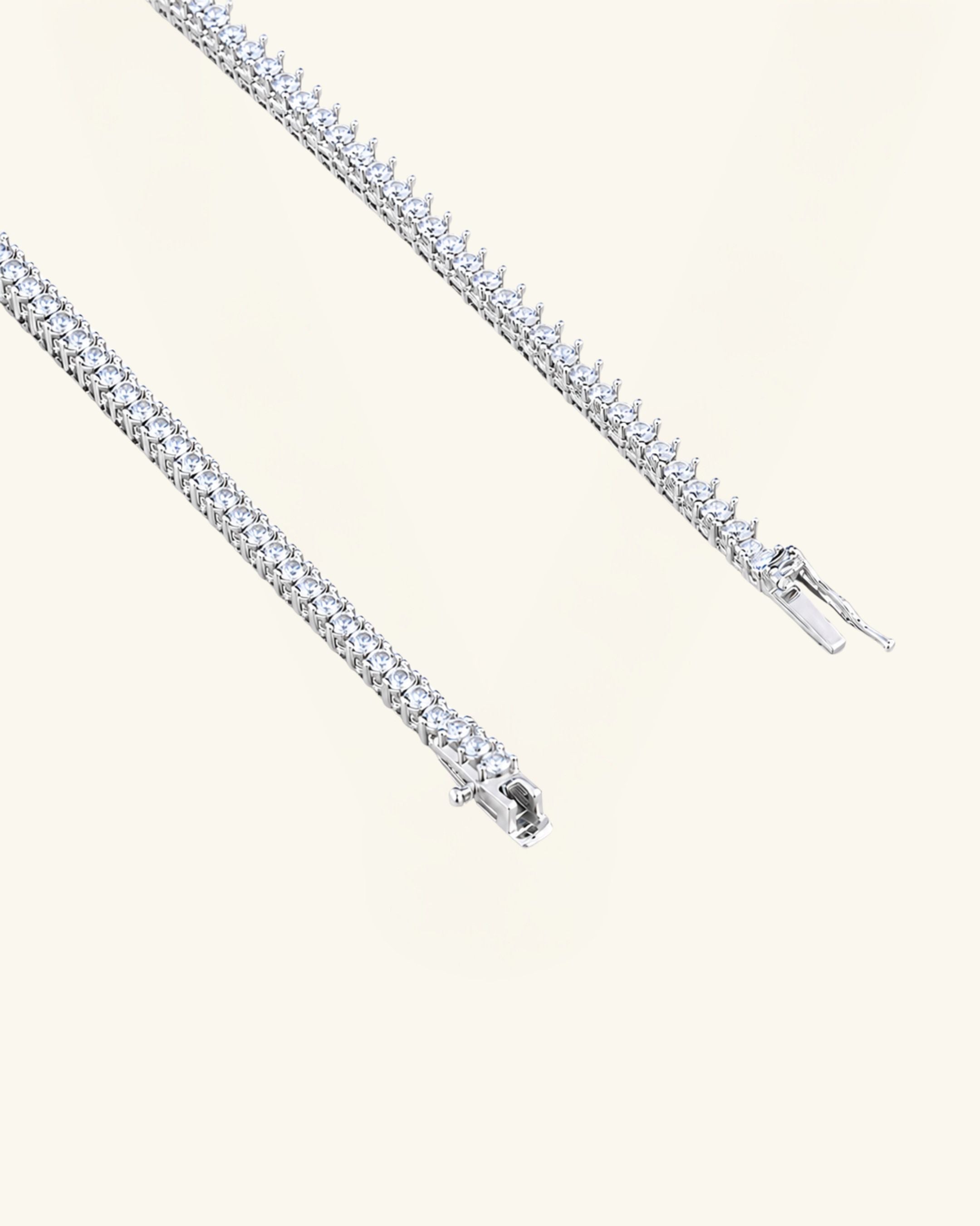 Graduated Moissanite Tennis Necklace 3mm