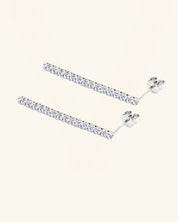 Moissanite Tennis Drop Earrings