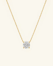 Round Cut Moissanite Necklace