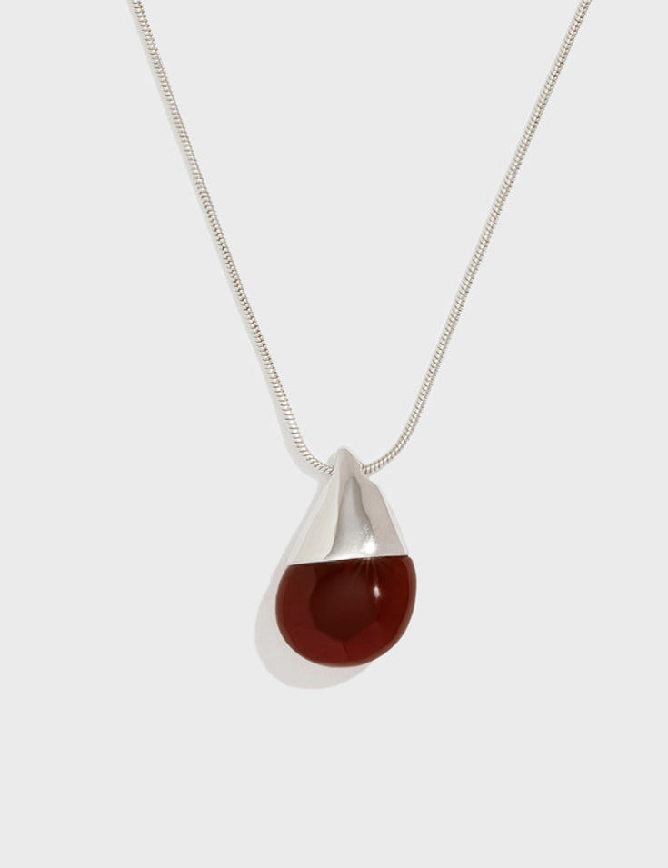 Two-Tone Agate Teardrop Necklace - Women's Necklaces - Someone & HerOwn