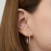 Pavé Moissanite Large Hoops