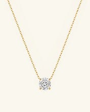 Round Cut Moissanite Necklace