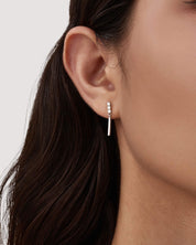 Bar Drop Moissanite Earrings