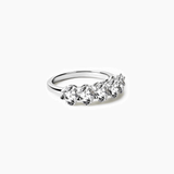 2.5 ct Oval-Cut Moissanite Half Eternity Ring