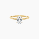 2 ct Oval-Cut Moissanite Solitaire Ring