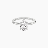 2 ct Pear-Cut Moissanite Solitaire Ring