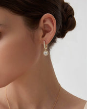 Round Halo Drop Moissanite Earrings