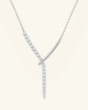 Moissanite Lariat Necklace