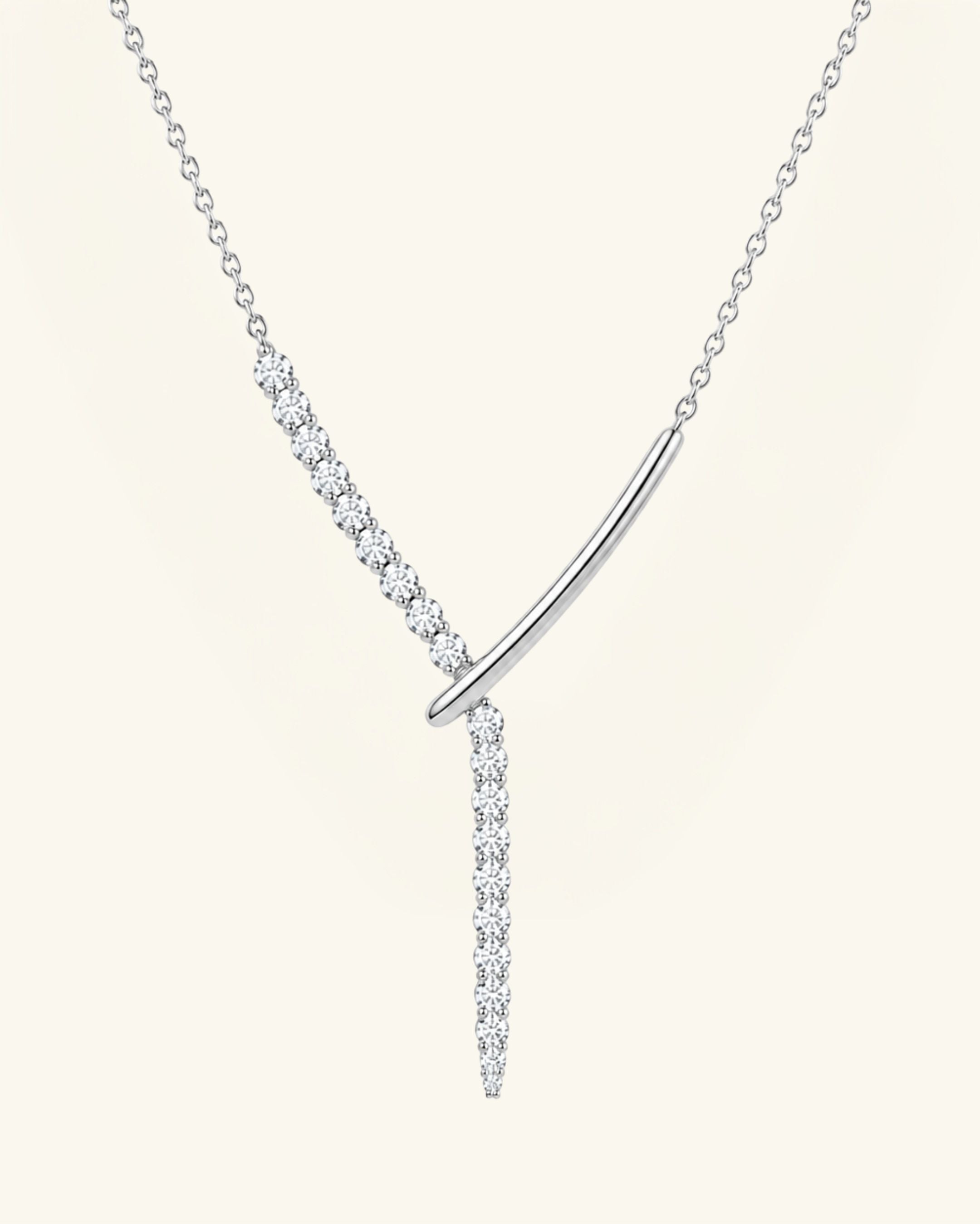 Moissanite Lariat Necklace
