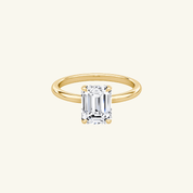 Moissanite Emerald Cut Solitaire Ring