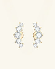Curved Moissanite Stud Earrings