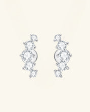 Curved Moissanite Stud Earrings