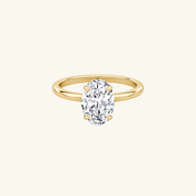 Moissanite Oval Solitaire Ring