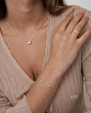 Cushion Cut Moissanite Necklace