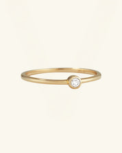 Bezel-Set Moissanite Solitaire Ring