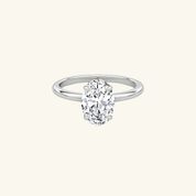 Moissanite Oval Solitaire Ring